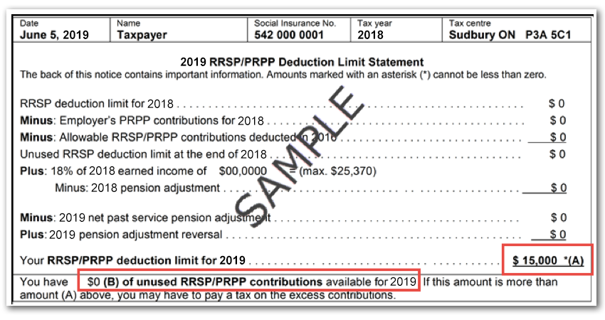 RRSP Sample 2019